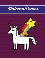 Unicorn Power: Burgundy Unicorn Notebook, Journal, Diary (Composition Book Journal) (Large, 8.5x11 In.)