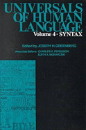 Universals of Human Language: Syntax - Greenberg, Joseph H. (Editor)