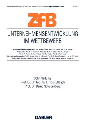 Unternehmensentwicklung Im Wettbewerb - Albach, Horst (Editor), and Schauenberg, Bernd (Editor)