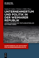 Unternehmertum und Politik in der Weimarer Republik