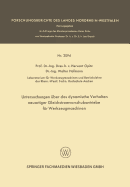 Untersuchungen Uber Das Dynamische Verhalten Neuartiger Gleichstromvorschubantriebe Fur Werkzeugmaschinen