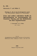 Uran Und Andere Radioaktive Stoffe ALS Spurenelemente Im Austrittsgebiet Der Gasteiner Therme Und Die Quellabsatze Aus Dem Thermalwasser