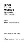 Urban Policy Analysis: Directions for Future Research