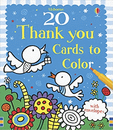 Usborne 20 Thank You Cards to Color