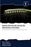 Varias formas de larvas de diferentes animales