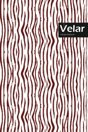Velar Lifestyle, Animal Print, Write-in Notebook, Dotted Lines, Wide Ruled, Medium Size 6 x 9 Inch, 144 Sheets (Coffee)