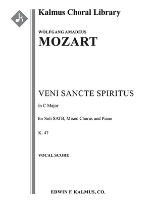 Veni Sancte Spiritus, K.47: Vocal Score - Mozart, Wolfgang Amadeus, and Sargeant, Richard W, Jr. (Editor)