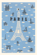 Vintage Journal Eiffel Tower and Various Paris Motifs