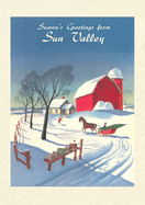 Vintage Lined Notebook Season's Greetings from Sun Valley