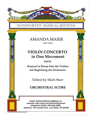 Violin Concerto in One Movement: Orchestral Score - Starr, Mark, and Maier, Amanda