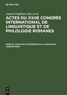 Vivacit Et Diversit de la Variation Linguistique