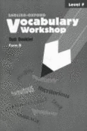 Vocabulary Workshop Test Booklet, Form B (Level F)