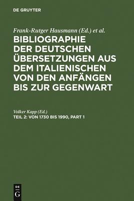 Von 1730 Bis 1990 - Kapp, Volker (Editor)