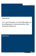 Vor- und Nachteile von Speed-Reading zur Bewltigung der Informationsflut. Eine kritische Diskussion