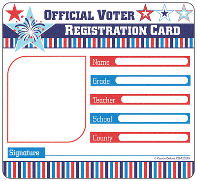 Voter Registration Card Cut-Outs - 