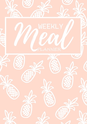 Weekly Meal Planner: Weeks of Menu Planning Pages with Weekly Grocery Shopping List Light Pink Pattern - Savage, Matt