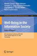 Well-Being in the Information Society. Fruits of Respect: 8th International Conference, Wis 2020, Turku, Finland, August 26-27, 2020, Proceedings
