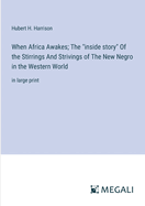 When Africa Awakes; The "inside story" Of the Stirrings And Strivings of The New Negro in the Western World: in large print