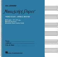 Wide Staff Wirebound Manuscript Paper (Aqua Cover)
