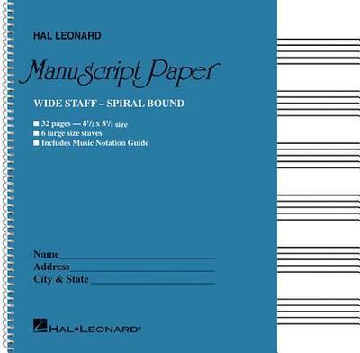 Wide Staff Wirebound Manuscript Paper (Aqua Cover) - Hal Leonard Corp (Editor)