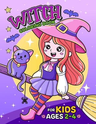 Witch Coloring Book for Kids 2-4: Features of Various Halloween Themed Illustrations - Lily Sally