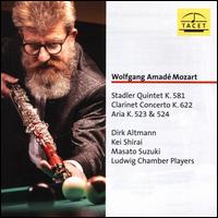 Wolfgang Amad Mozart: Stadler Quintet K. 581; Clarinet Concerto K. 622; Aria K. 523 & 524 - Dirk Altmann (clarinet); Ludwig Chamber Players; Masato Suzuki (piano); SWR Symphonieorchester; Masato Suzuki (conductor)