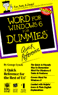 Word F/Windows 6 F/Dummies Quick Reference