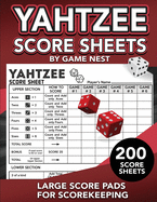 Yahtzee Score Sheets: 200 Large Score Pads for Scorekeeping 8.5" x 11" Yahtzee Score Cards
