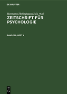 Zeitschrift Fr Psychologie. Band 198, Heft 4