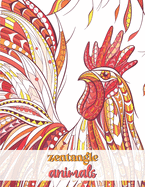 Zentangle Animals: An Adult Coloring Book With Cool Doodles and Stress-Relief Designs